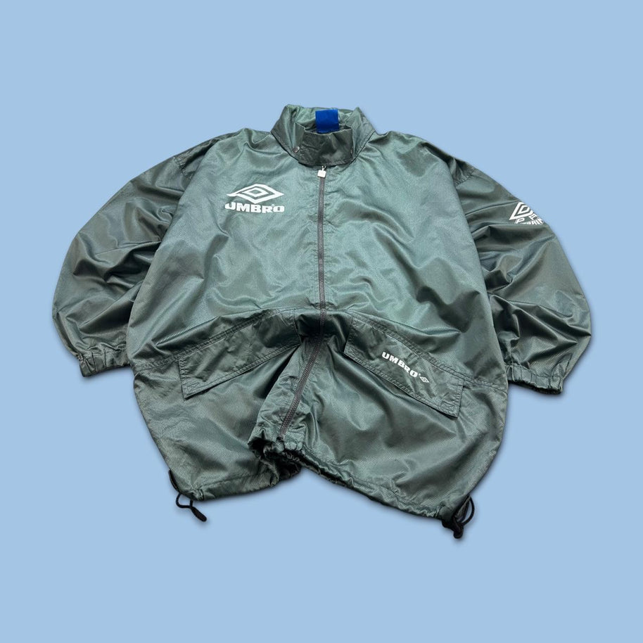 VINTAGE 90s UMBRO PRO TRAINING WINDBREAKER JACKET TEAL