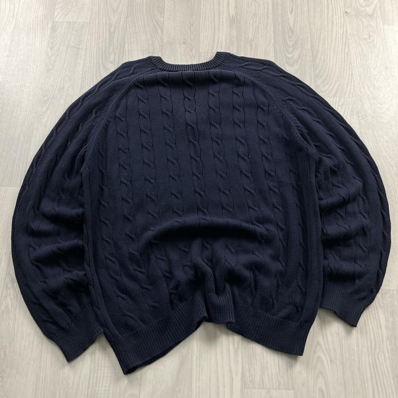 VINTAGE Y2K KAPPA CHUNKY CABLE KNITTED JUMPER NAVY