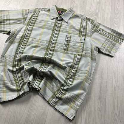 VINTAGE Y2K ANIMAL CHECKERED SHORT SLEEVE SHIRT MULTI