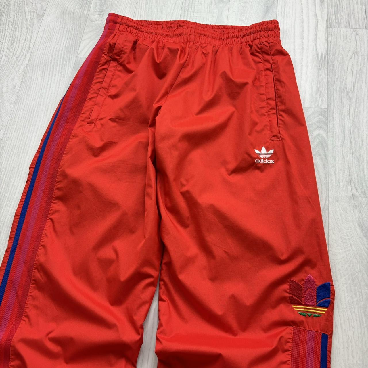 ADIDAS BAGGY TRACKSUIT BOTTOMS RED