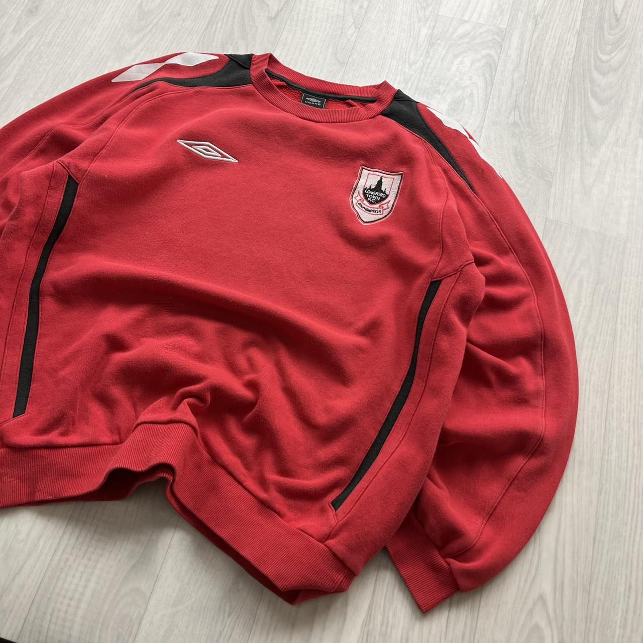 VINTAGE Y2K UMBRO SWEATSHIRT RED BLACK