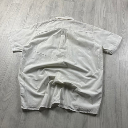 VINTAGE Y2K QUIKSILVER SHORT SLEEVE SHIRT WHITE
