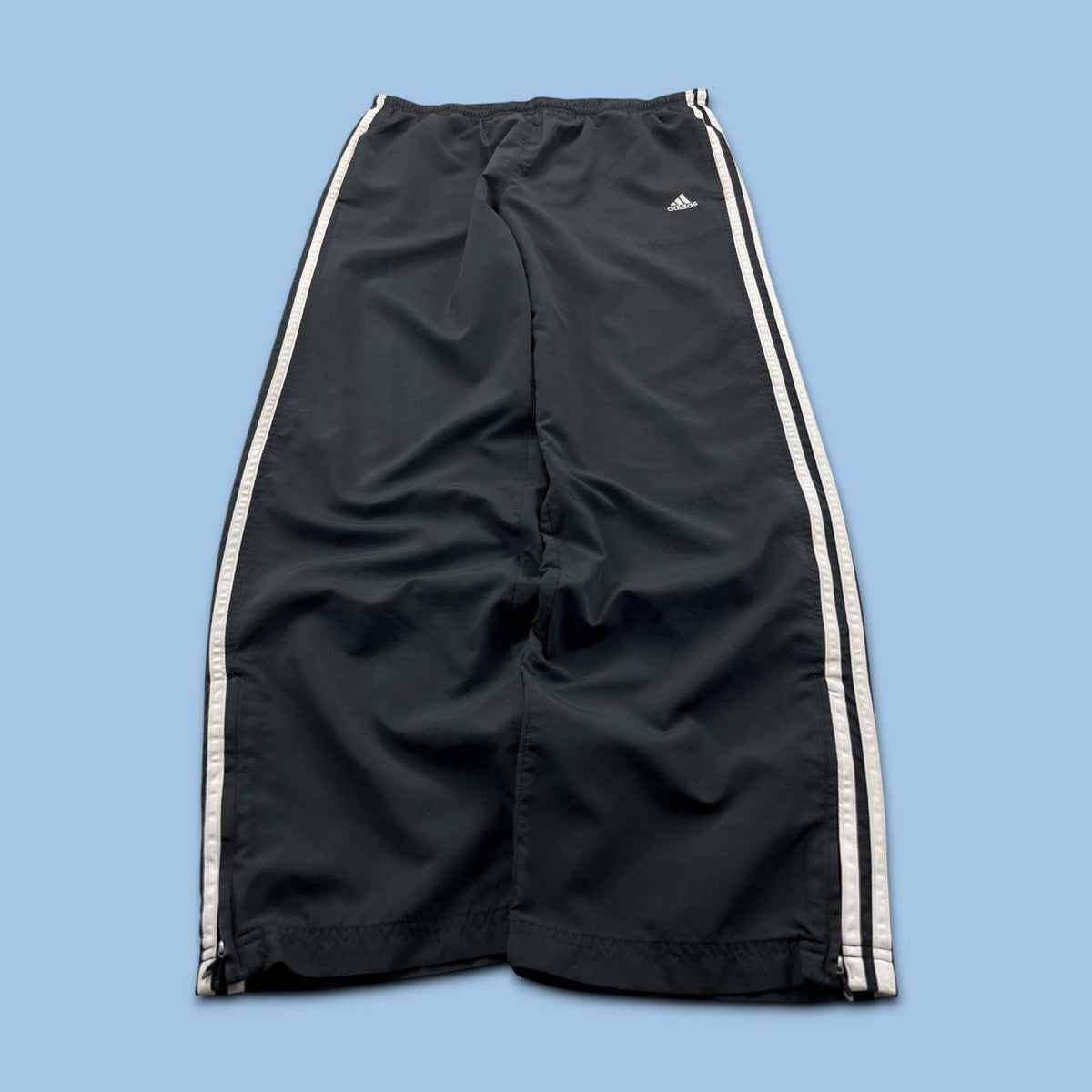 VINTAGE Y2K ADIDAS BAGGY TRACKSUIT BOTTOMS BLACK