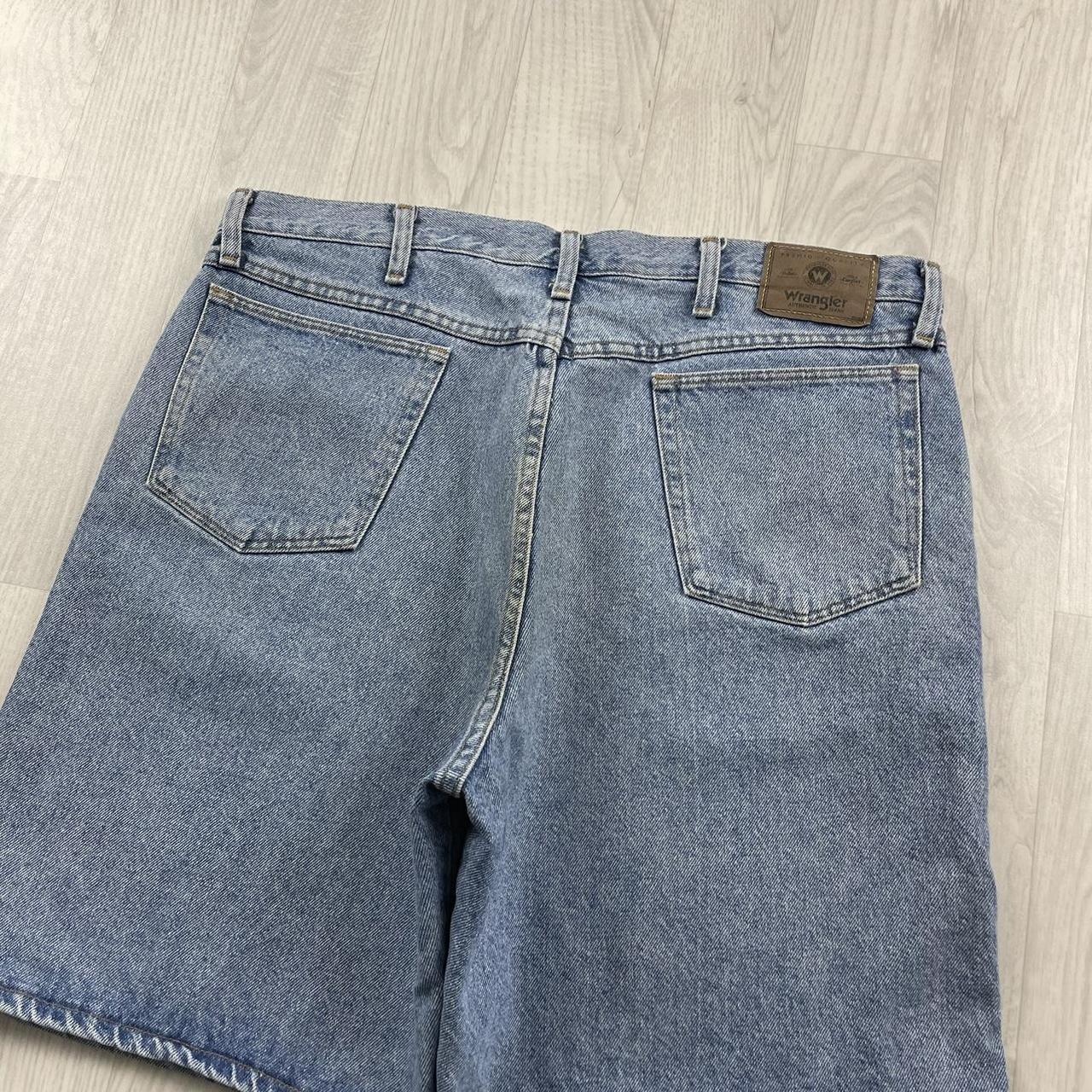 VINTAGE WRANGLER BAGGY LOOSE SKATER JORTS BLUE (38w)