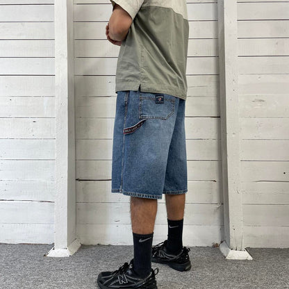 VINTAGE U.S. POLO ASSN. BAGGY LOOSE SKATER HIP HOP JORTS BLUE (38w)
