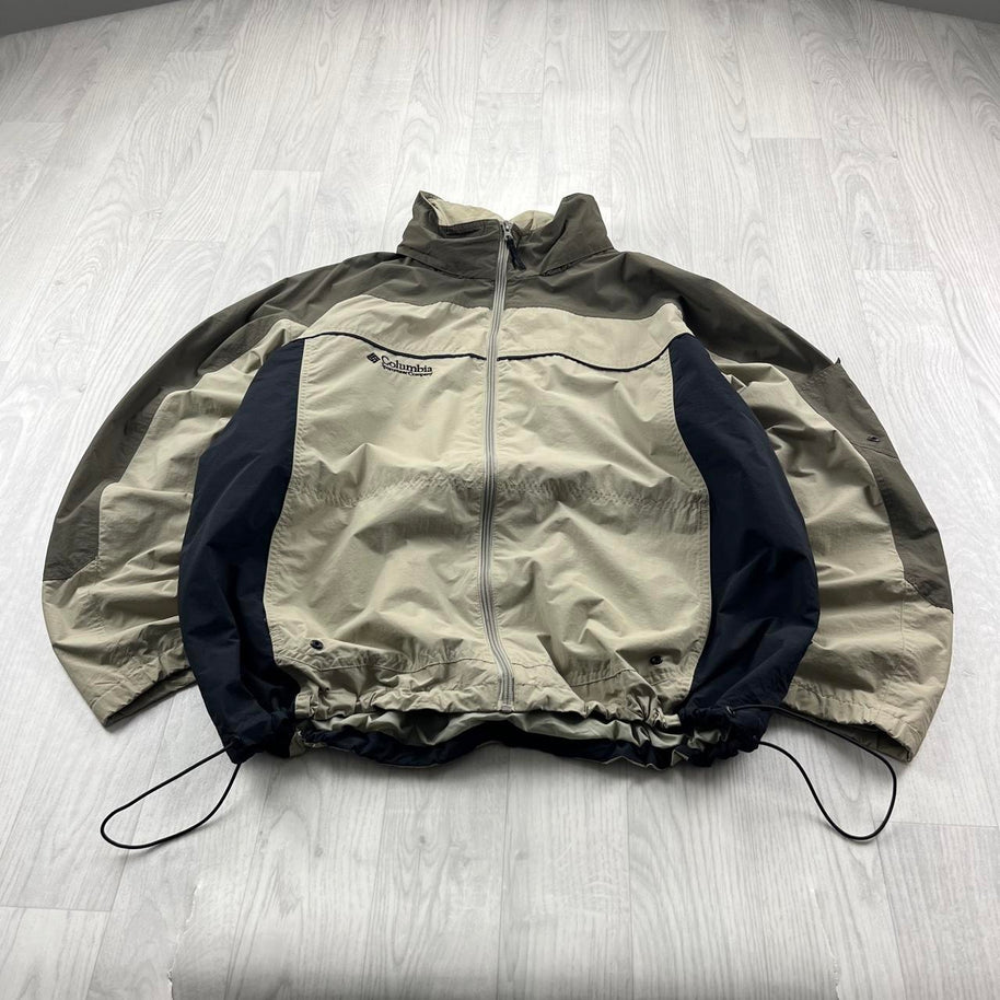 VINTAGE Y2K COLUMBIA TECHNICAL LIGHTWEIGHT JACKET BEIGE
