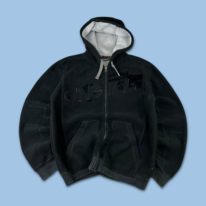 VINTAGE Y2K O’NEILL HEAVY FLEECE ZIP UP HOODIE BLACK