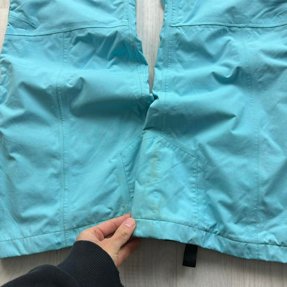 VINTAGE Y2K TRESSPASS FLARED SKI PANTS SALOPETTES LIGHT BLUE