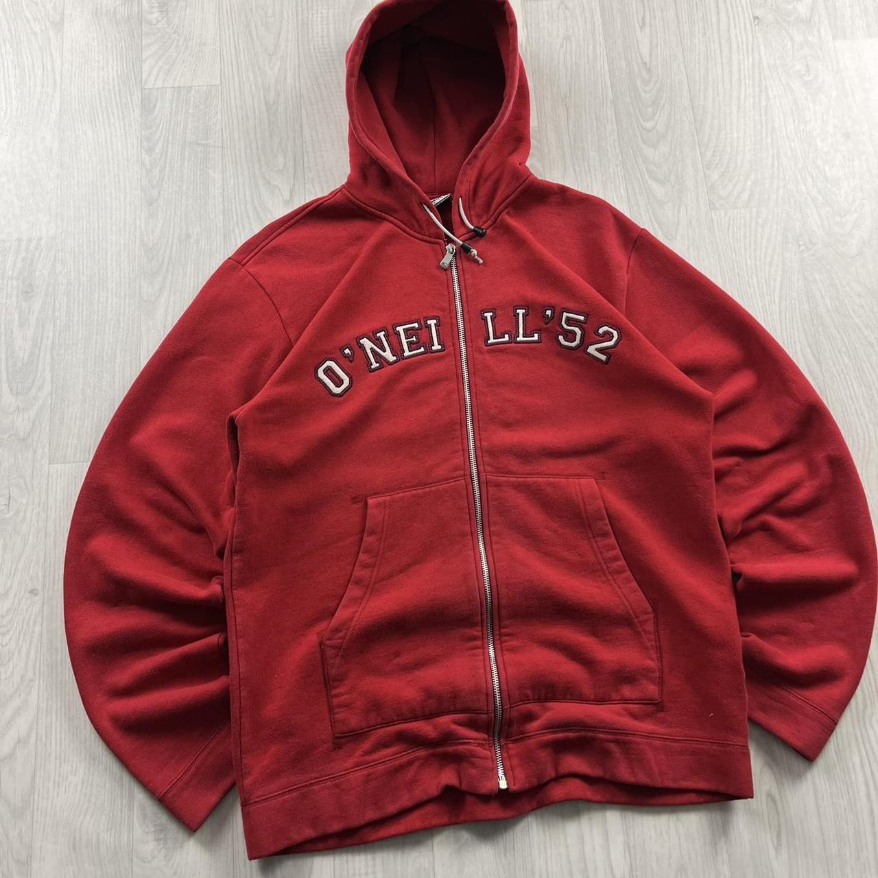 VINTAGE Y2K O’NEILL SPELL OUT ZIP HOODIE RED