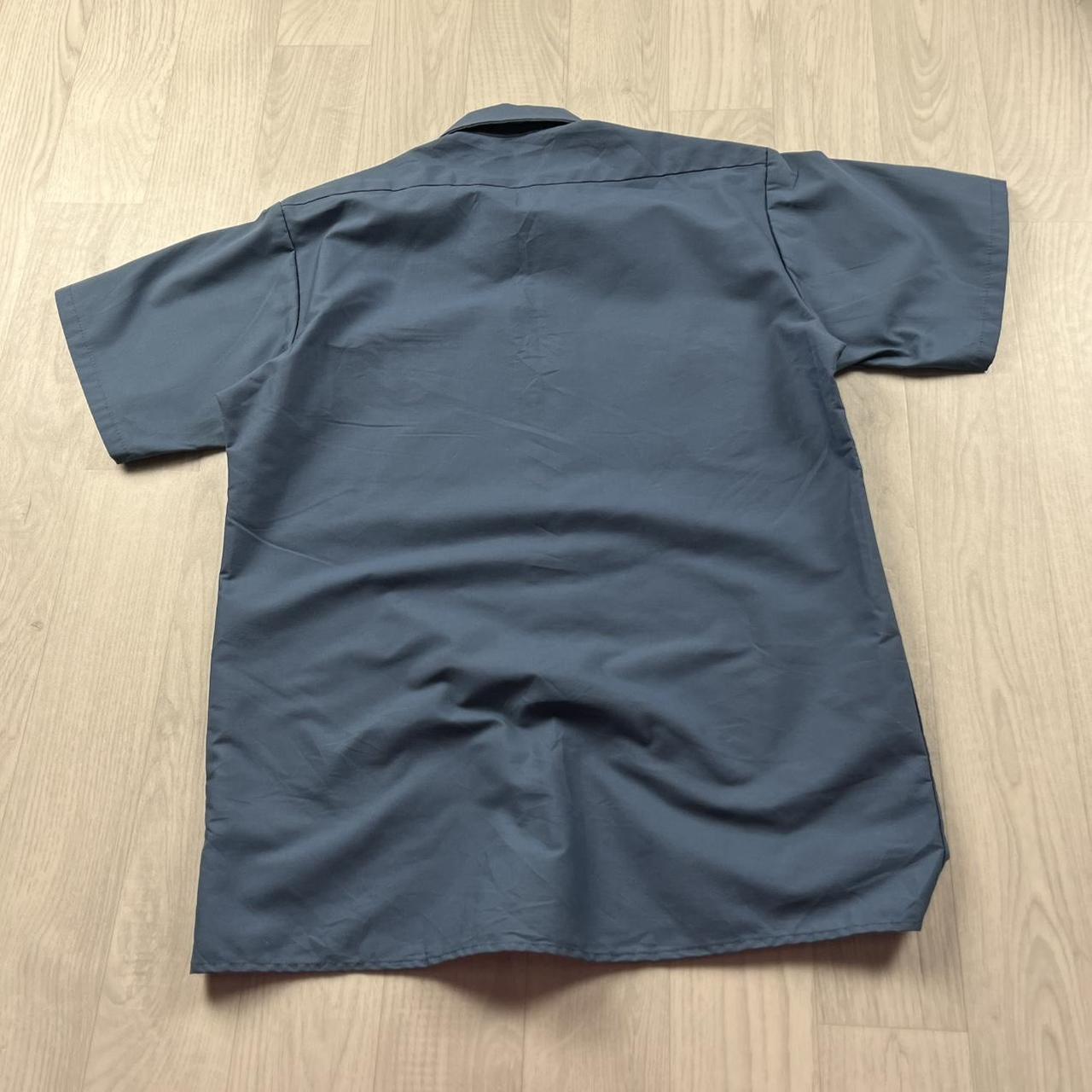 VINTAGE Y2K UTILITY SHORT SLEEVE SHIRT BLUE