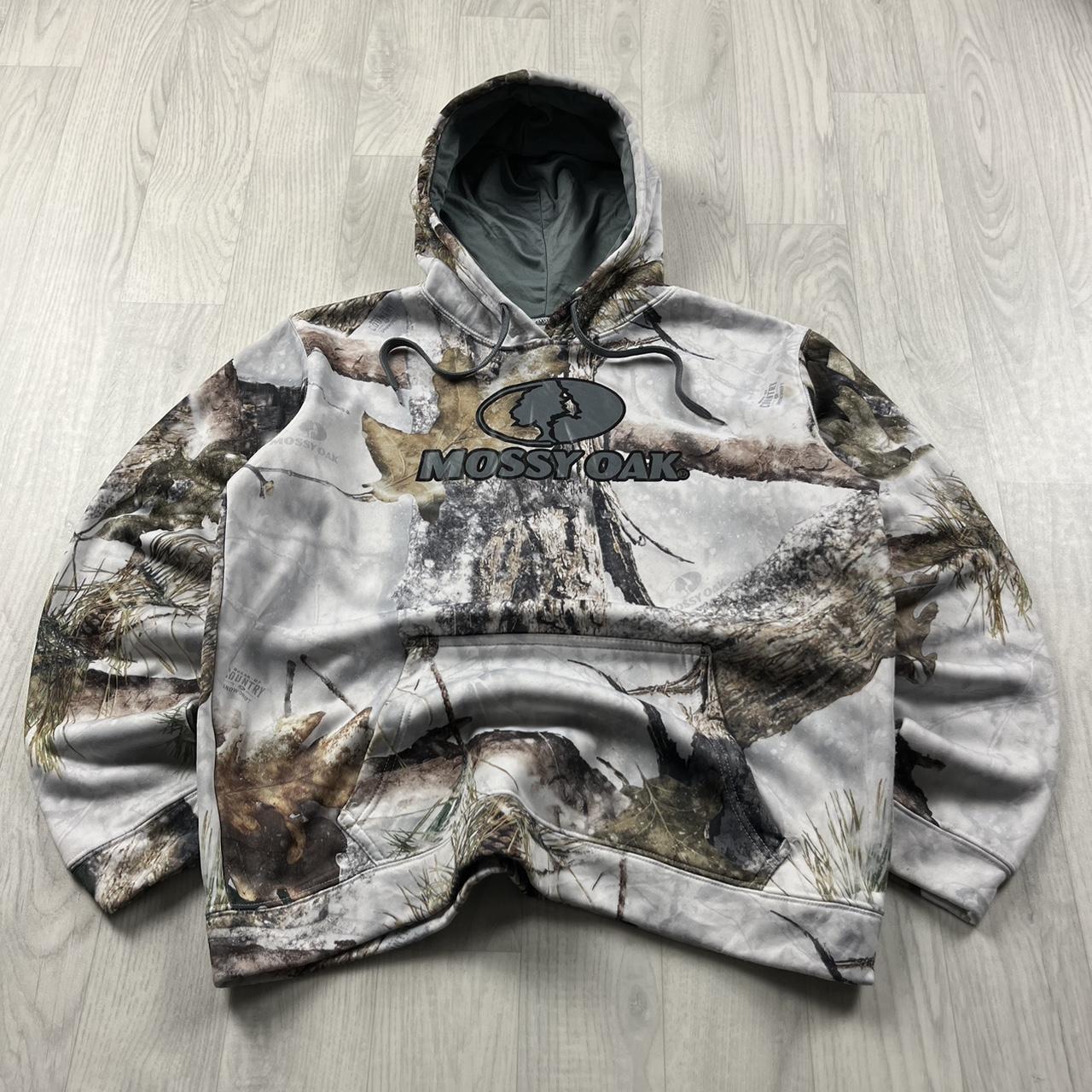 VINTAGE MOSSY OAK REALTREE HOODIE CAMO WHITE