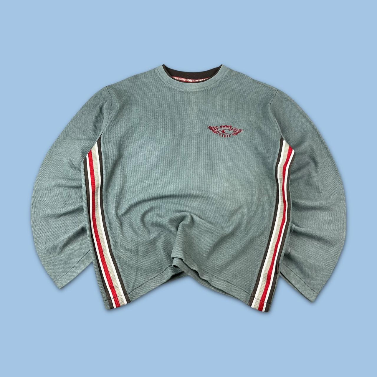 VINTAGE Y2K O’NEILL KNITTED JUMPER GREY GREEN