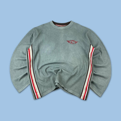 VINTAGE Y2K O’NEILL KNITTED JUMPER GREY GREEN