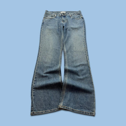 VINTAGE Y2K AMERICAN EAGLE OUTFITTERS LOW RISE BOOTCUT JEANS BLUE