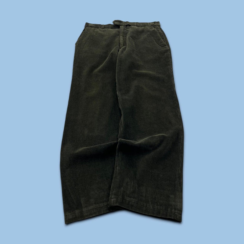 VINTAGE 00s CHUNKY CORDUROY TROUSERS BROWN