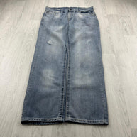 VINTAGE Y2K STRAIGHT LEG BAGGY JEANS BLUE