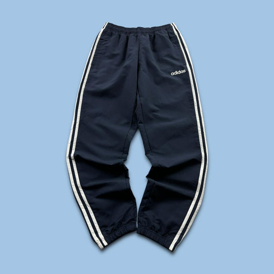 ADIDAS STRAIGHT LEG BAGGY TRACKSUIT BOTTOMS NAVY