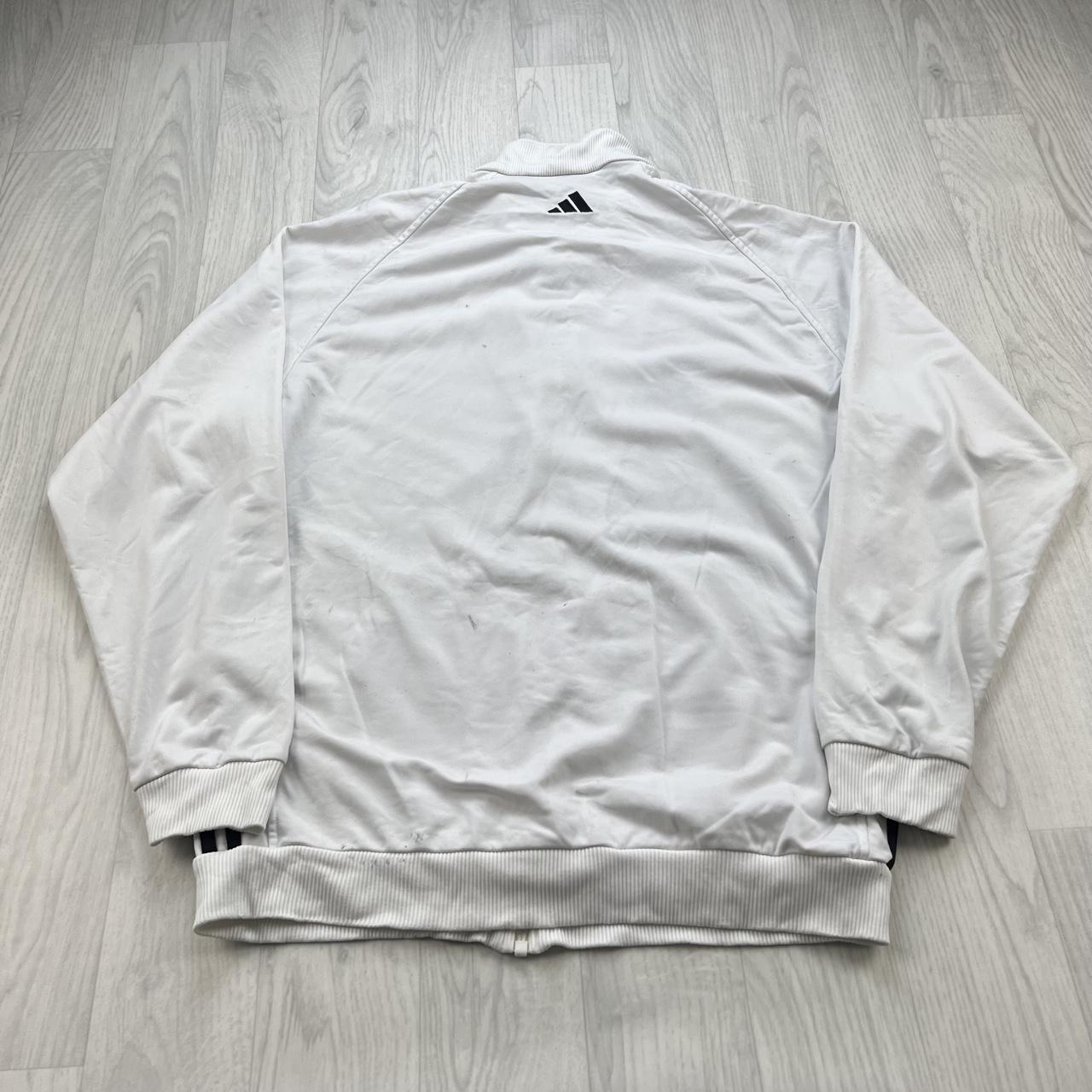 VINTAGE Y2K ADIDAS ZIP UP TRACK JACKET WHITE