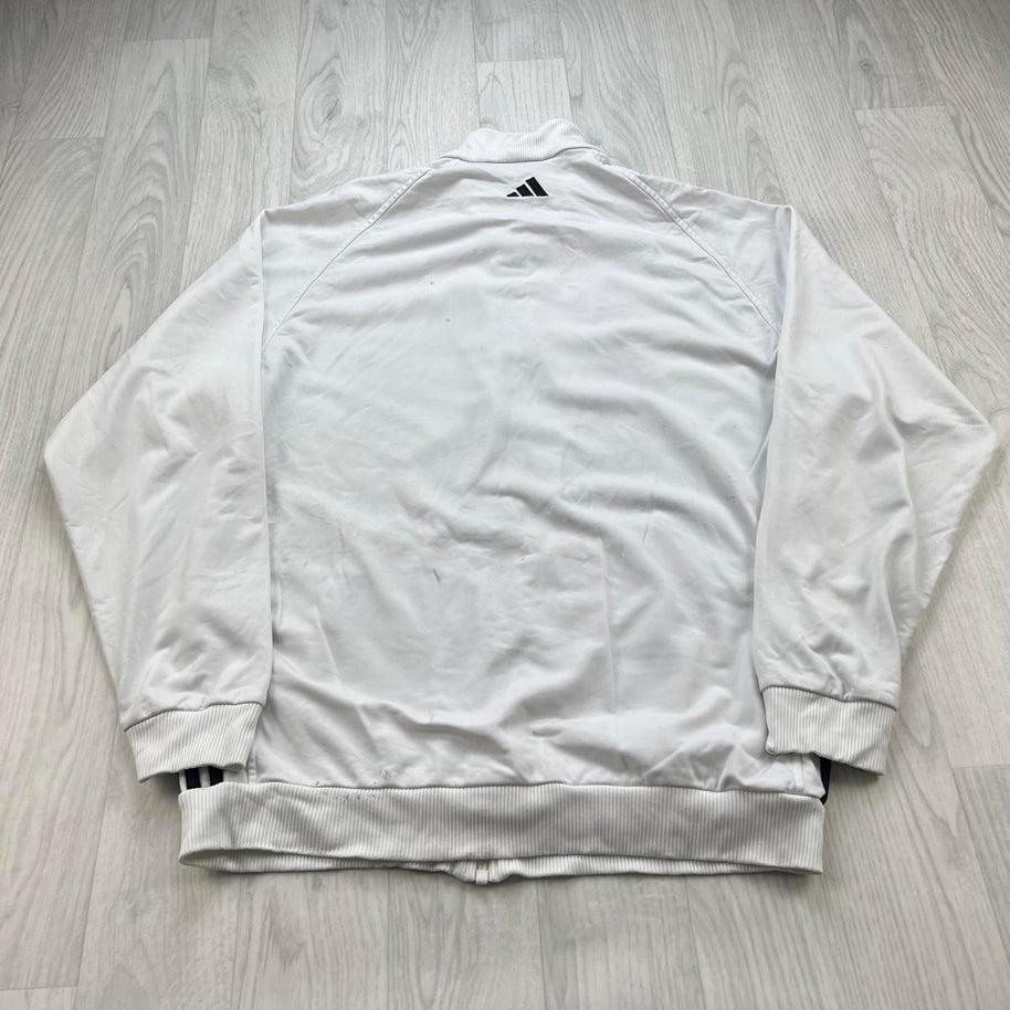VINTAGE Y2K ADIDAS ZIP UP TRACK JACKET WHITE