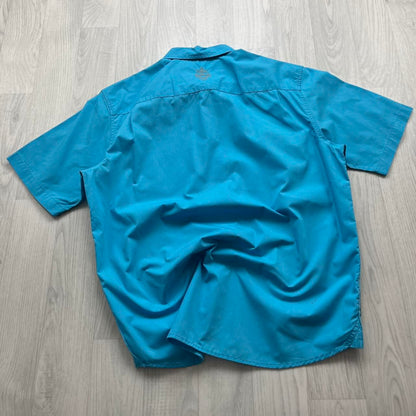 VINTAGE Y2K QUIKSILVER SHORT SLEEVE SHIRT BLUE