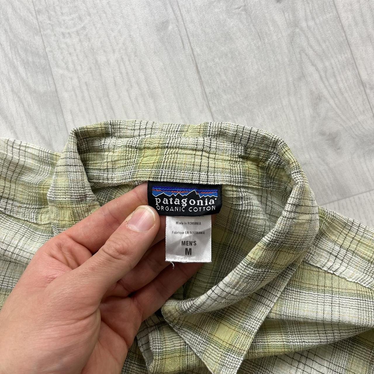 VINTAGE Y2K PATAGONIA SHORT SLEEVE PLAID SHIRT GREEN