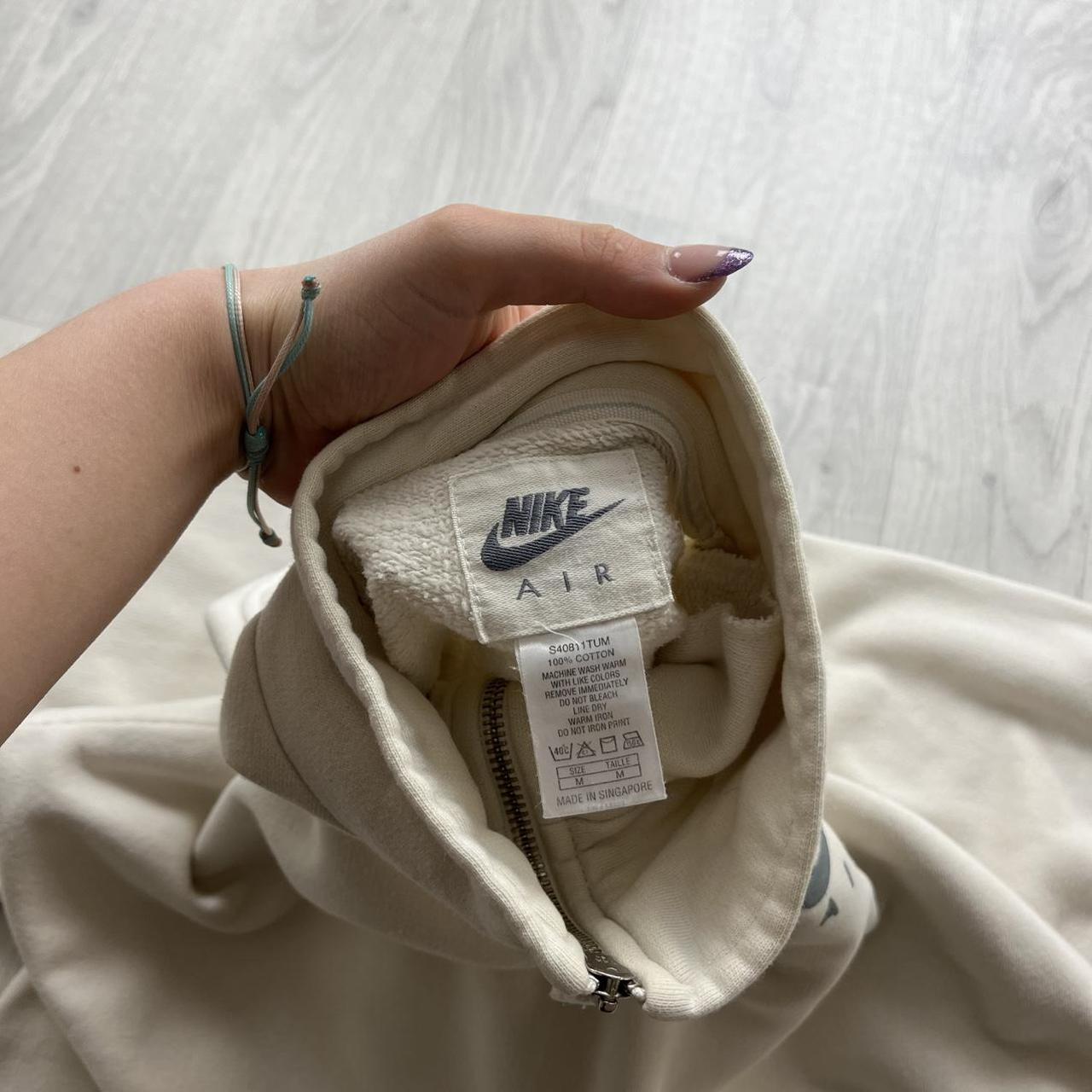 VINTAGE Y2K NIKE QUARTER ZIP SWEATSHIRT CREAM