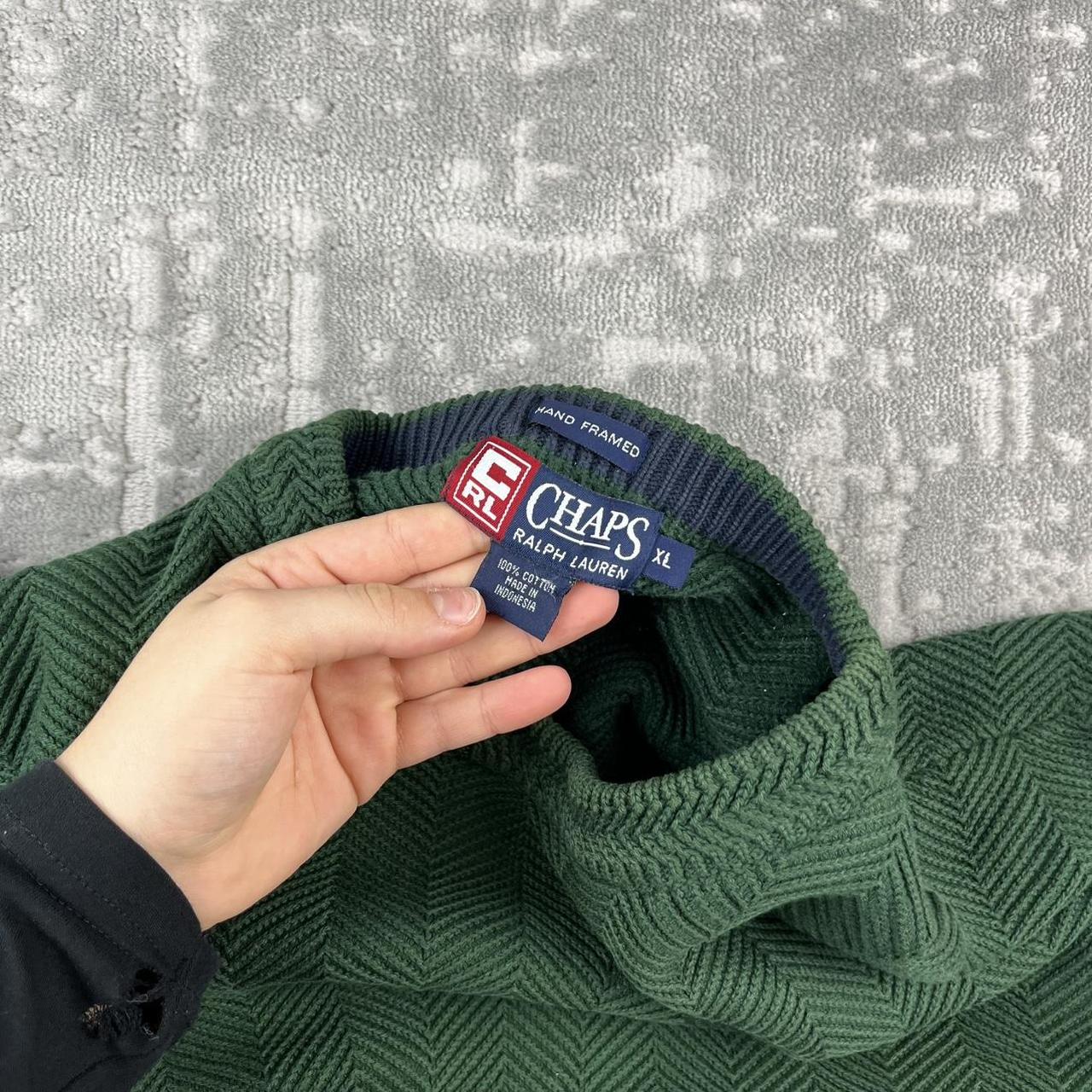 VINTAGE Y2K CHAPS CHUNKY RIBBED ESSENTIAL KNITTED JUMPER GREEN