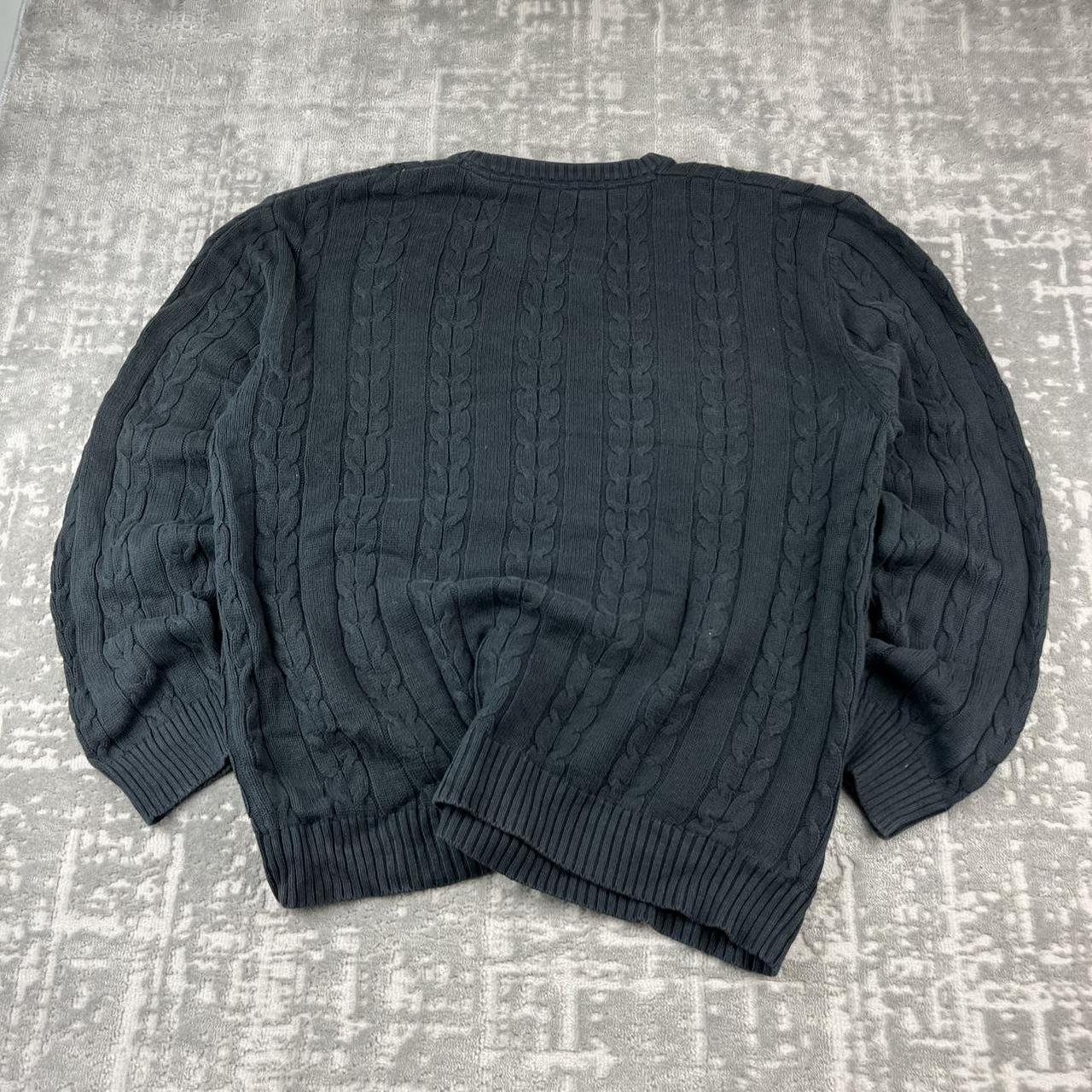 VINTAGE Y2K NAUTICA CHUNKY CABLE ESSENTIAL KNITTED JUMPER BLACK