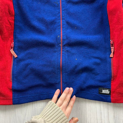 VINTAGE Y2K NHL ZIP UP TECHNICAL FLEECE BLUE RED