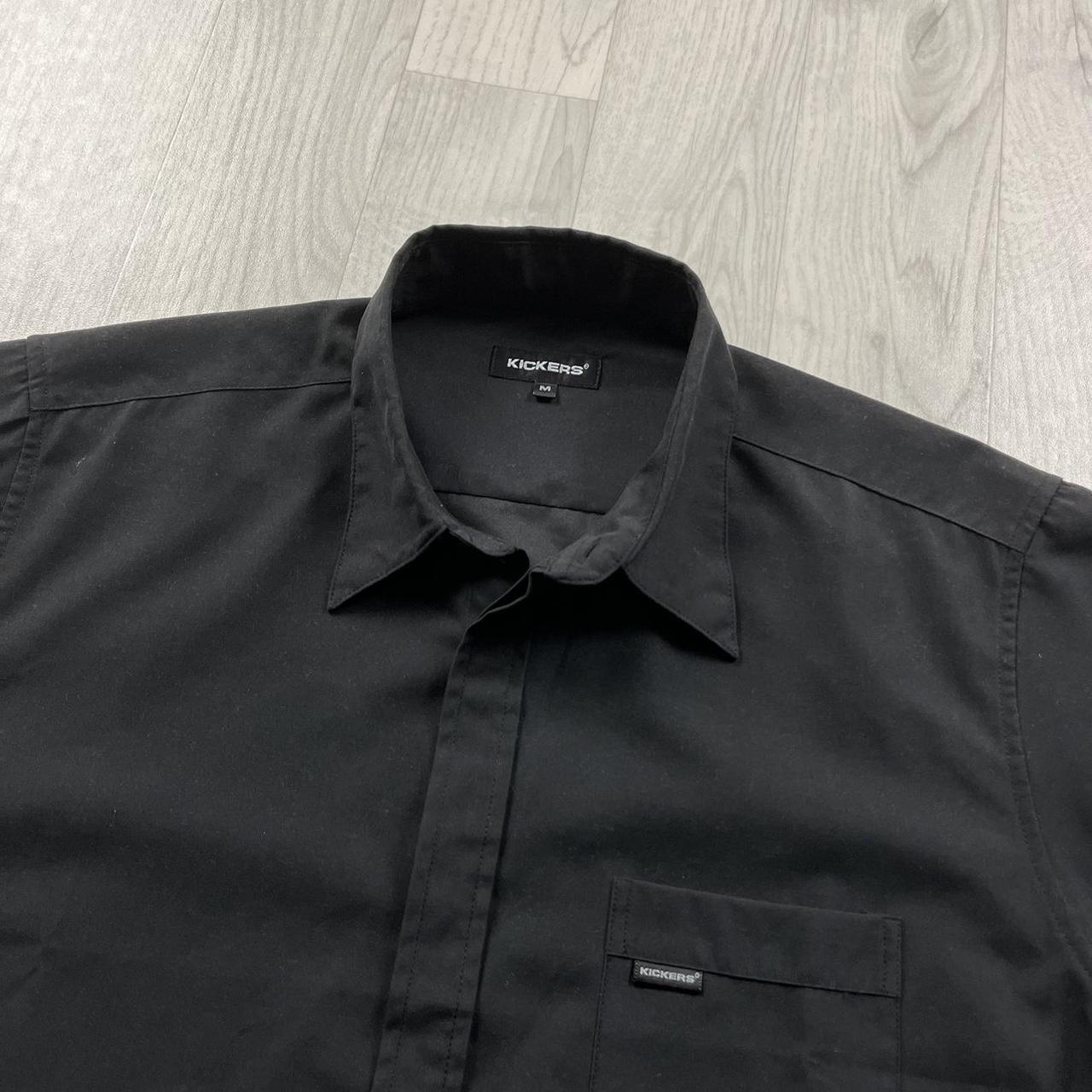VINTAGE Y2K KICKERS SHORT SLEEVE SHIRT BLACK
