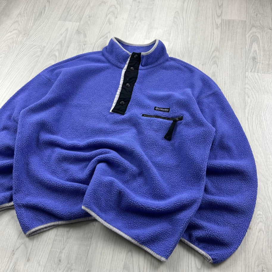 VINTAGE Y2K COLUMBIA SNAP T FLEECE PURPLE