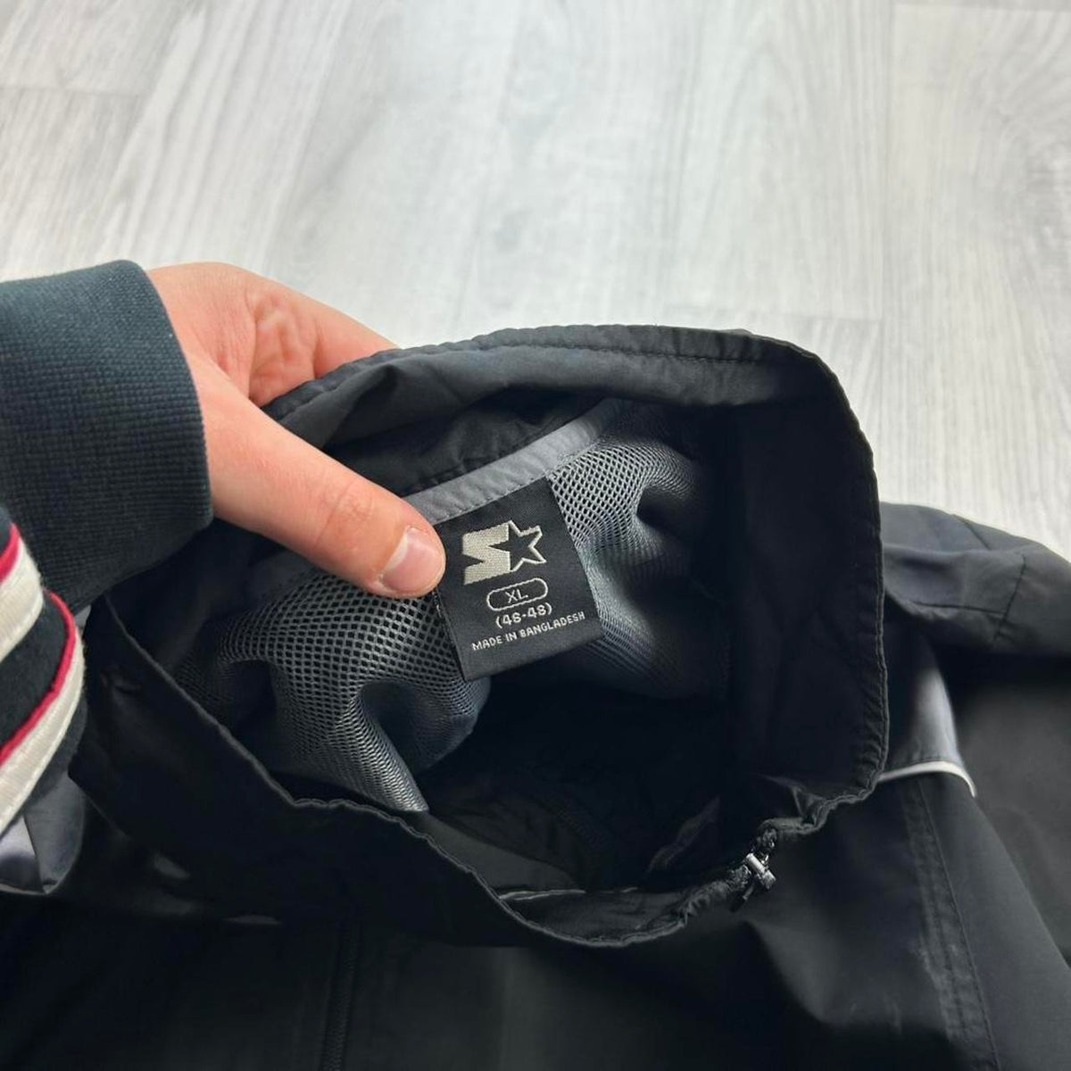 VINTAGE Y2K STARTER WINDBREAKER TRACK JACKET BLACK