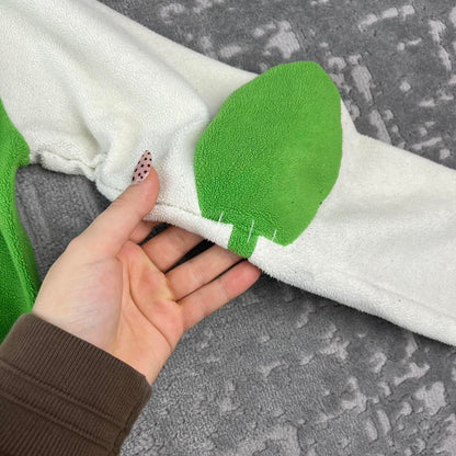 VINTAGE Y2K ONEILL ZIP UP FLEECE CREAM / GREEN