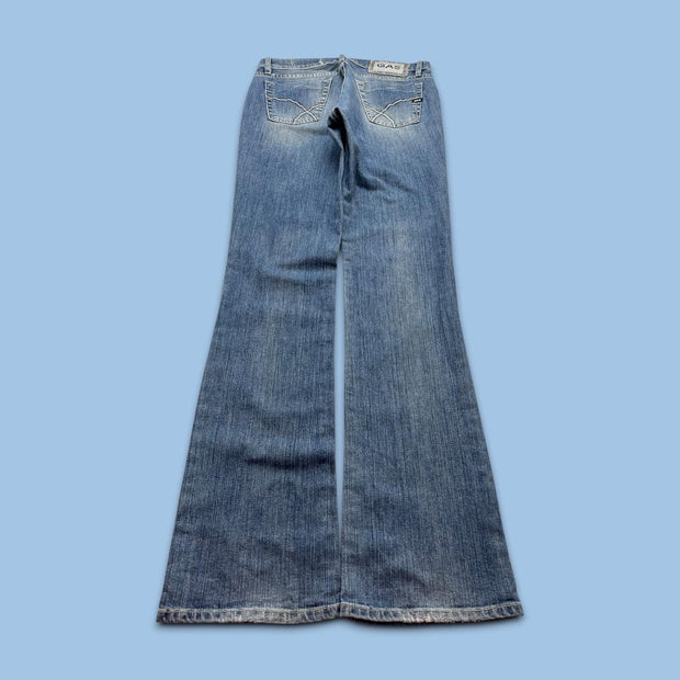 VINTAGE Y2K GAS LOW RISE SLIM BOOTCUT JEANS LIGHT BLUE