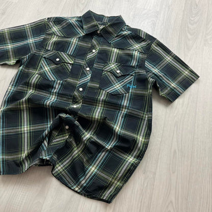 VINTAGE Y2K RIPCURL CHECKERED SHORT SLEEVE SHIRT