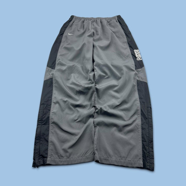 VINTAGE Y2K NIKE BAGGY TRACKSUIT BOTTOMS GREY BLACK