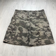 VINTAGE Y2K BAGGY CAMO CARGO SHORTS KHAKI