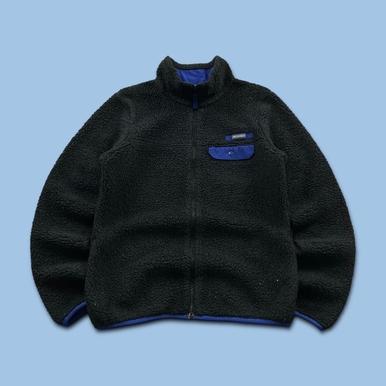 VINTAGE Y2K COLUMBIA ZIP UP SHERPA FLEECE BLACK