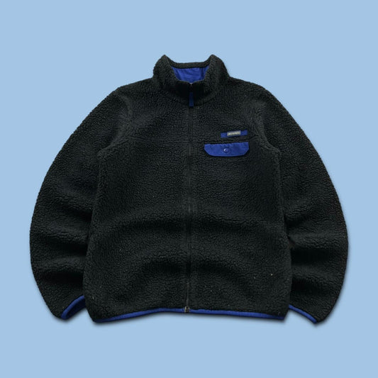 VINTAGE Y2K COLUMBIA ZIP UP SHERPA FLEECE BLACK