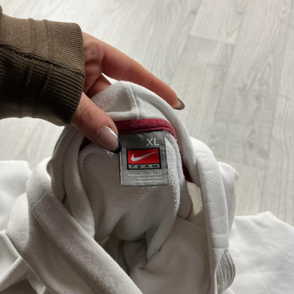 VINTAGE Y2K NIKE TEAM CANADA GRAPHIC ZIP HOODIE WHITE