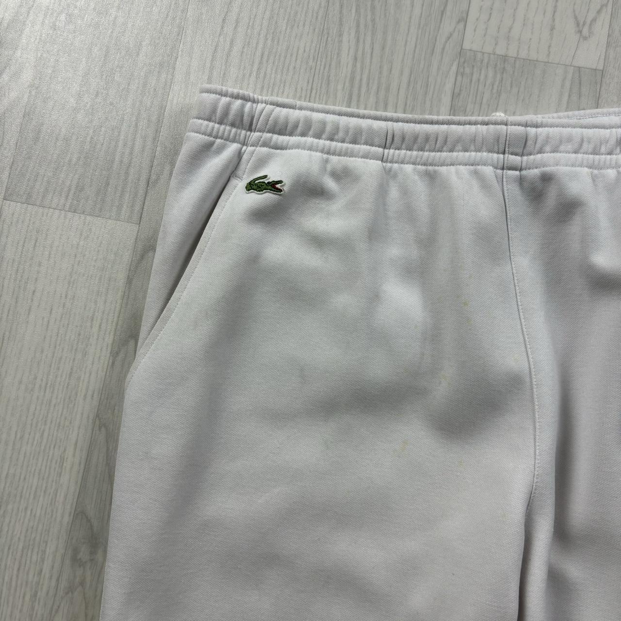 VINTAGE 00s LACOSTE BAGGY COTTON SWEATPANTS WHITE