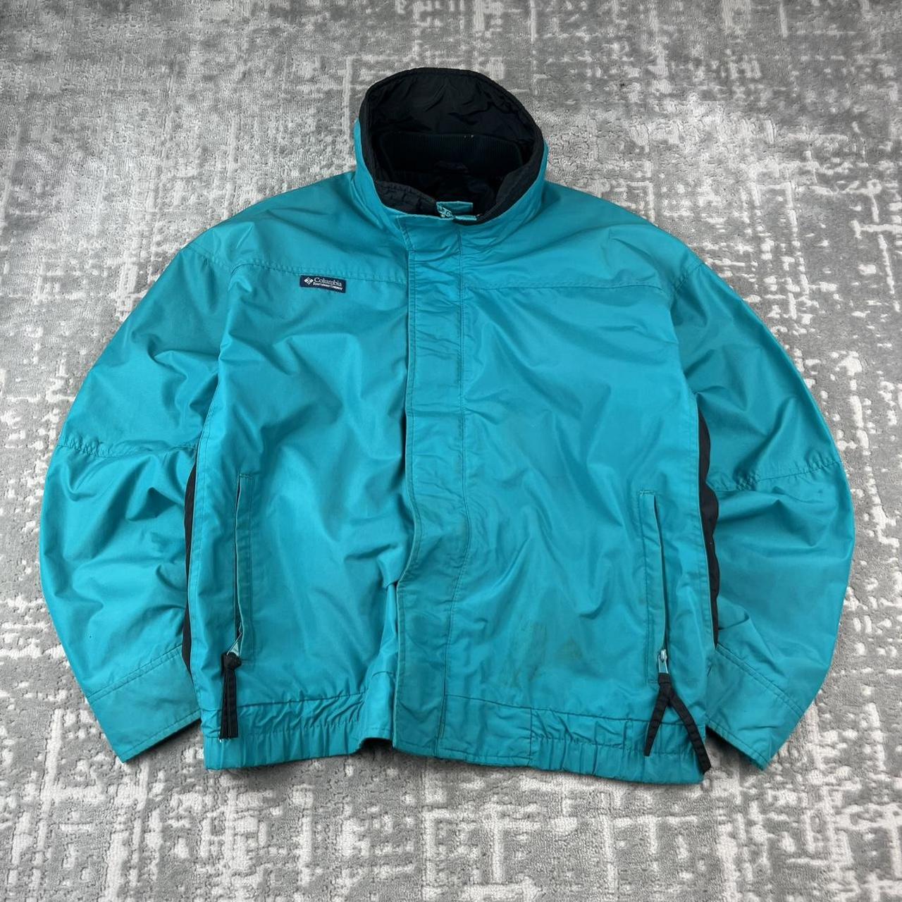 VINTAGE 00s COLUMBIA UTILITY BOMBER JACKET TURQUOISE