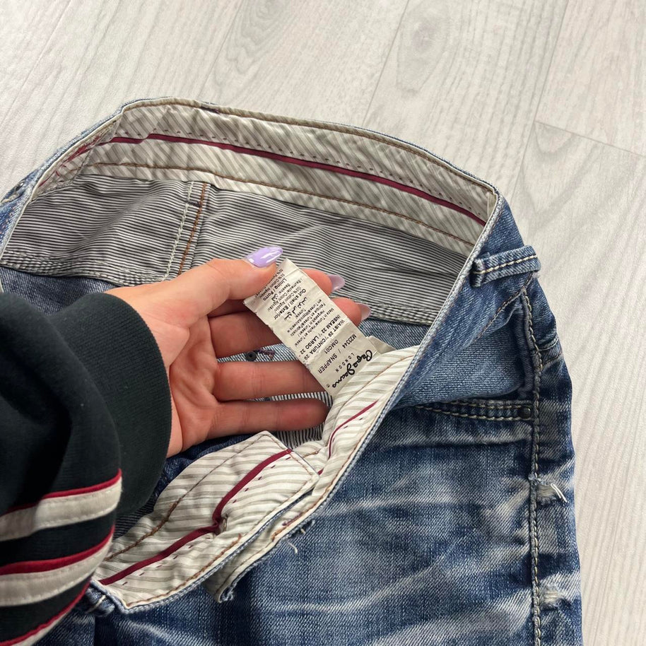 VINTAGE Y2K PEPE JEANS STRAIGHT LEG JEANS BLUE