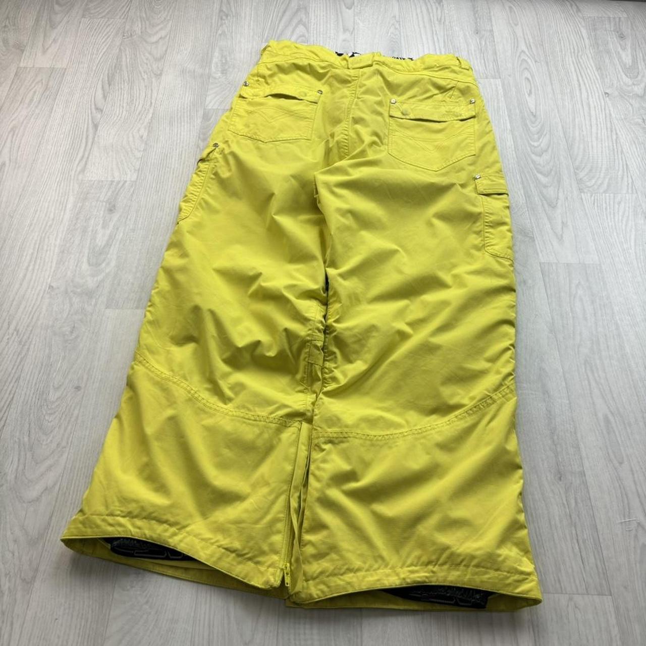 VINTAGE Y2K TRESSPASS WIDE LEG SKI PANTS SALOPETTES YELLOW