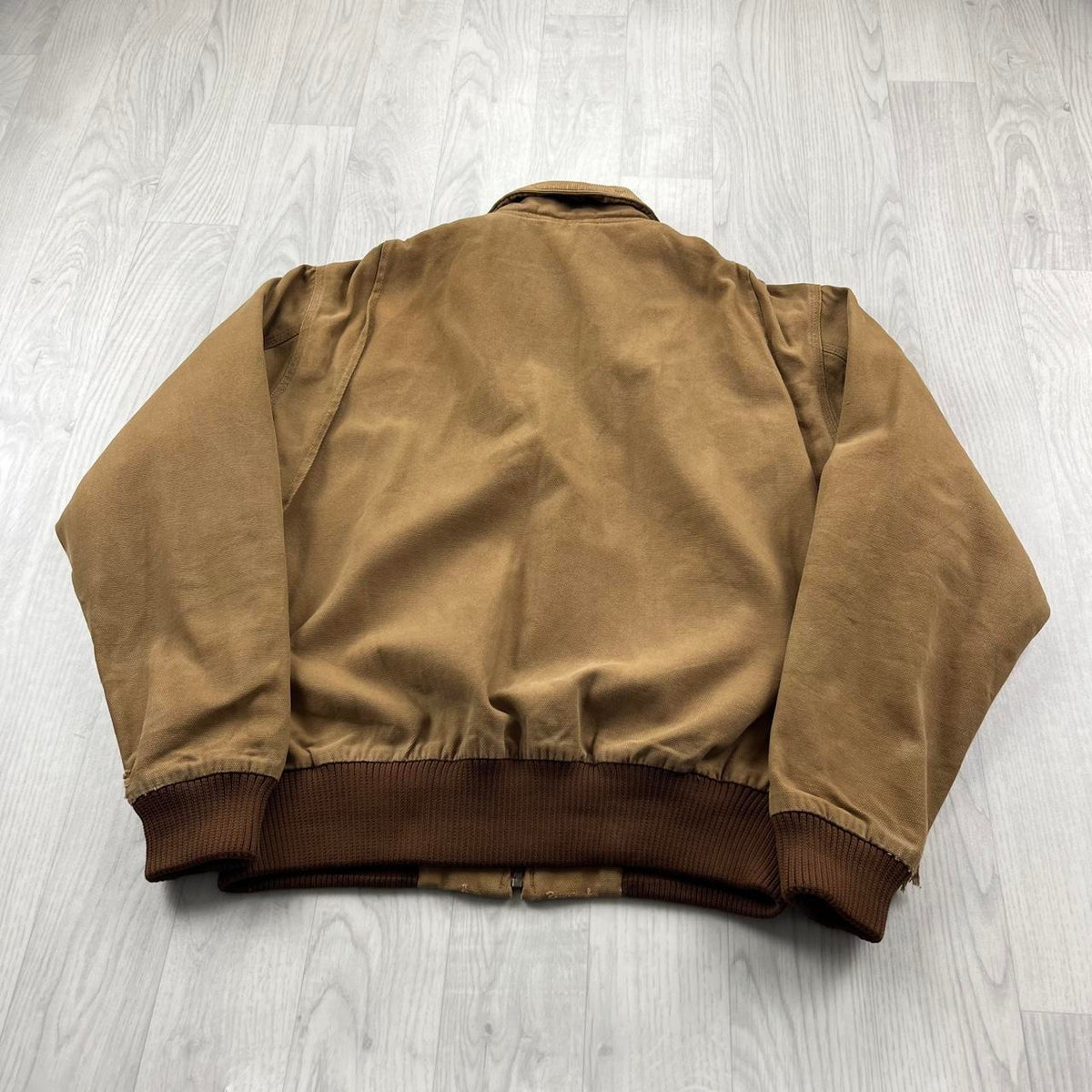 VINTAGE Y2K TRI MOUNTAIN WORKWEAR BOMBER JACKET BEIGE