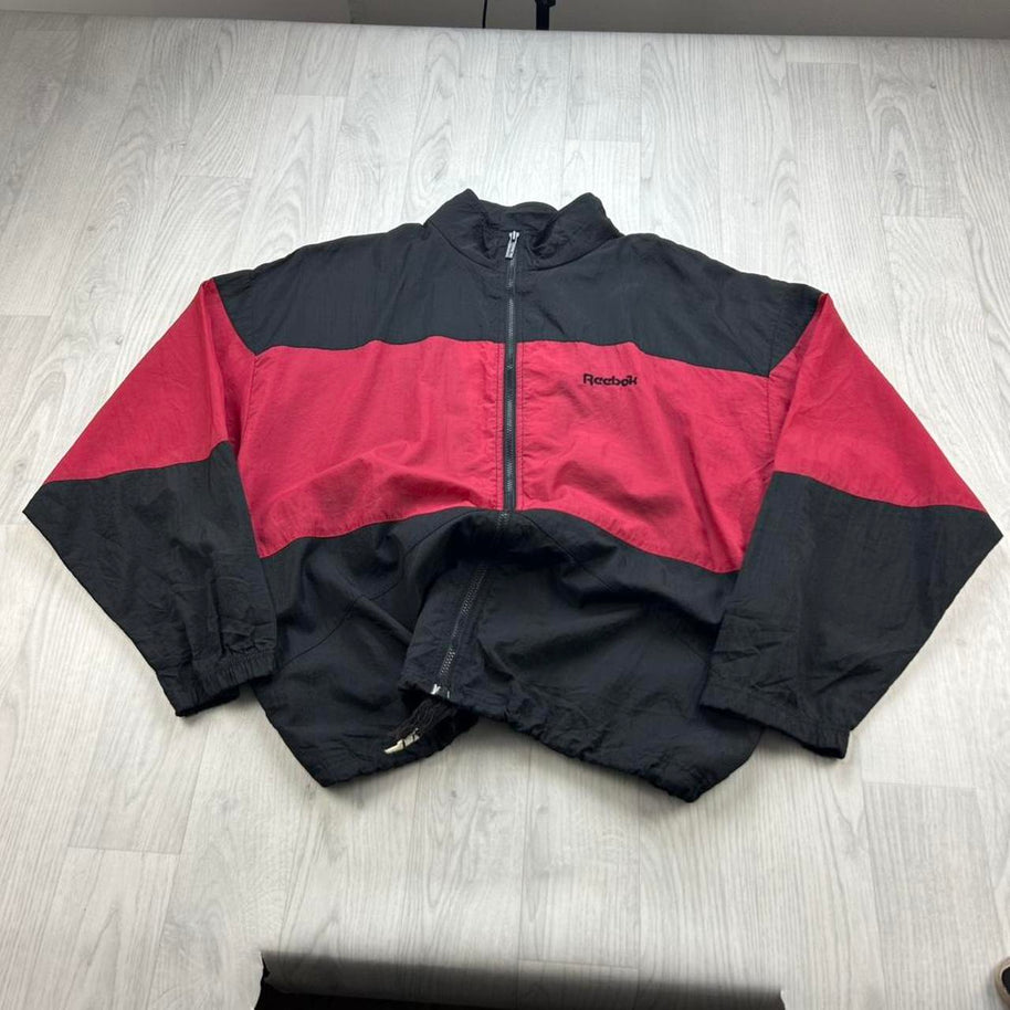 VINTAGE Y2K REEBOK WINDBREAKER JACKET BLACK