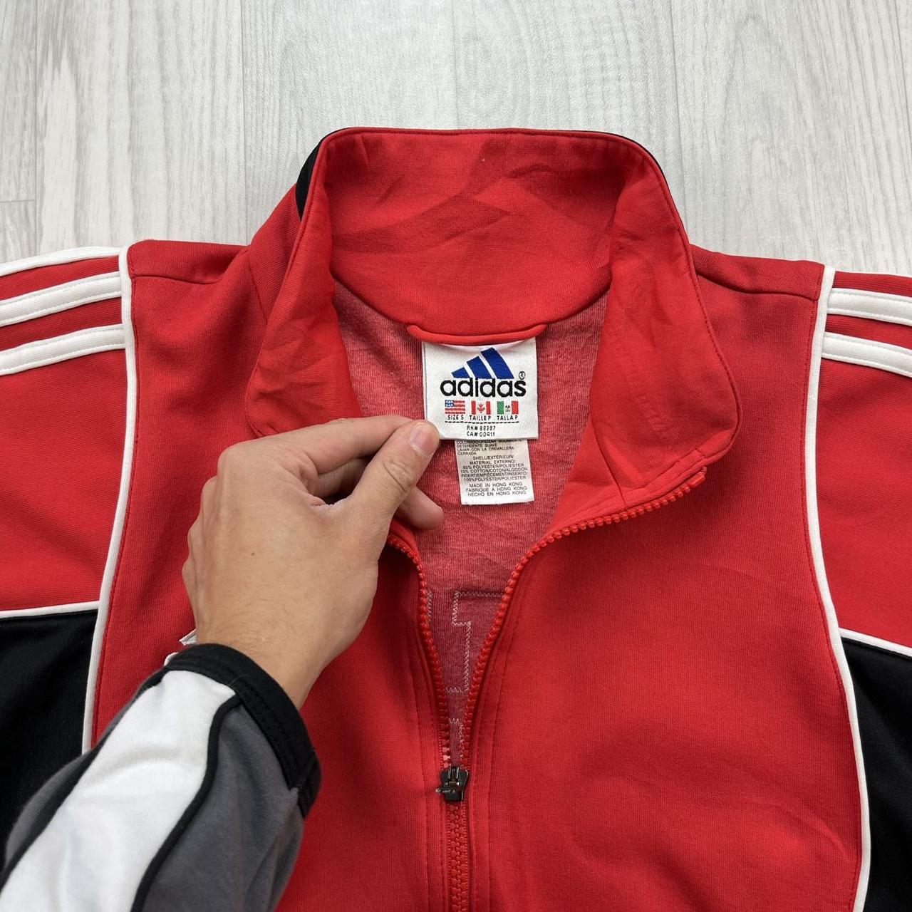 VINTAGE 90s ADIDAS TRACK JACKET RED