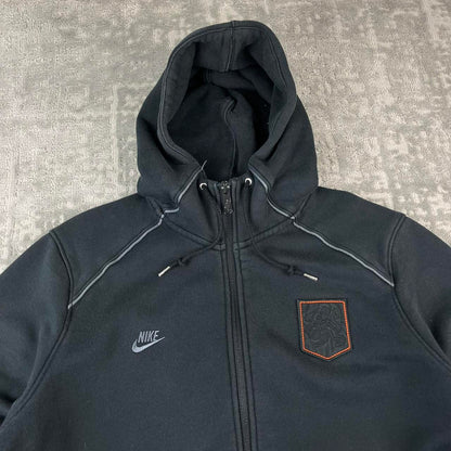 VINTAGE Y2K NIKE NETHERLANDS ZIP UP SPORTY HOODIE BLACK