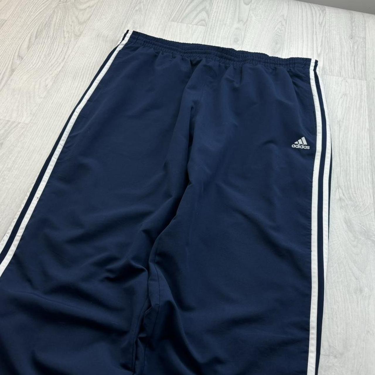 VINTAGE Y2K ADIDAS BAGGY TRACKSUIT BOTTOMS NAVY