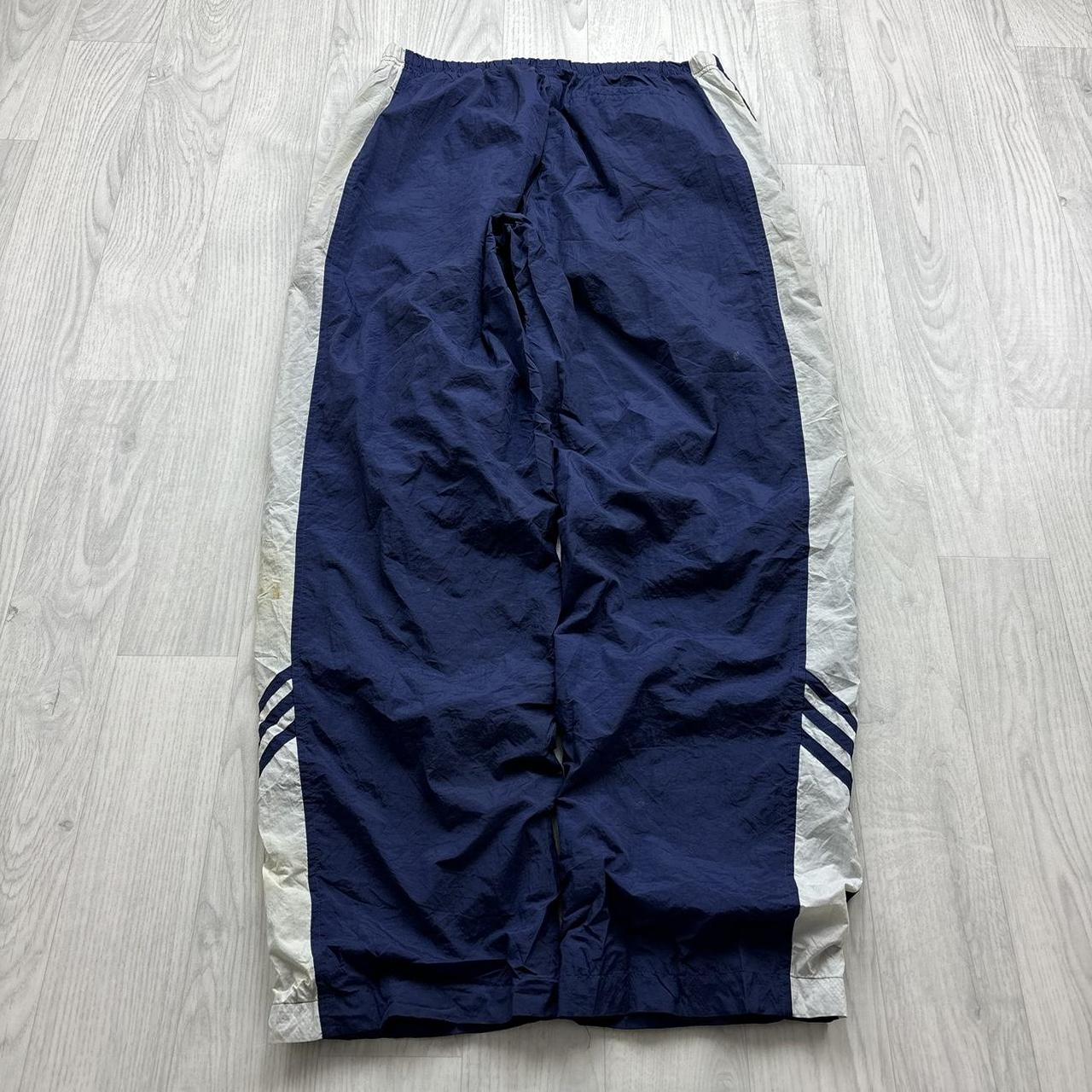 VINTAGE Y2K ADIDAS BAGGY TRACKSUIT BOTTOMS NAVY
